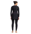 Women's Endurance 10 Printed Two Piece Full Bodysuit Swimwear - Black & Boom Splice
