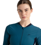 Women's Endurance 10 Two Piece Full Body Suit Swimwear - Dark Teal & True Navy