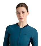 Women's Endurance 10 Two Piece Full Body Suit Swimwear - Dark Teal & True Navy