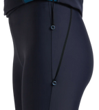 Women's Endurance 10 Two Piece Full Body Suit Swimwear - True Navy & Dark Teal