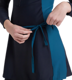 Women's Endurance 10 Two Piece Full Body Suit Swimwear - True Navy & Dark Teal