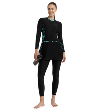 Women's Endurance10 Two Piece Closedback Full Body Suit - Black, Dark Teal & Arctic Glass