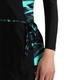 Women's Endurance10 Two Piece Closedback Full Body Suit - Black, Dark Teal & Arctic Glass