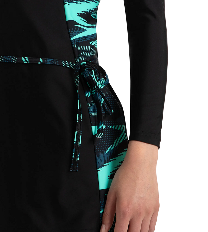 Women's Endurance10 Two Piece Closedback Full Body Suit - Black, Dark Teal & Arctic Glass