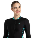 Women's Endurance10 Two Piece Closedback Full Body Suit - Black, Dark Teal & Arctic Glass