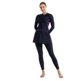 Women's Endurance10 Two Piece Closedback Full Body Suit - True Navy, Hapuna Blue & Diva
