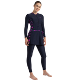 Women's Endurance10 Two Piece Closedback Full Body Suit - True Navy, Hapuna Blue & Diva