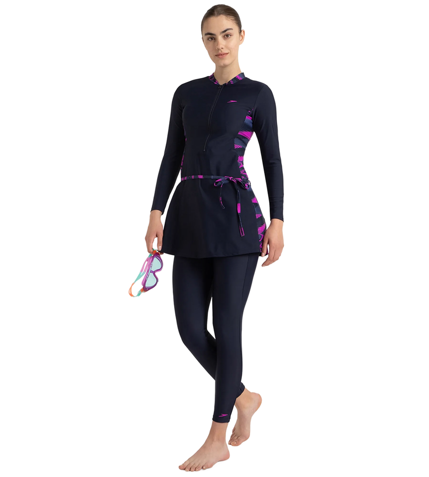 Women's Endurance10 Two Piece Closedback Full Body Suit - True Navy, Hapuna Blue & Diva
