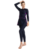 Women's Endurance10 Two Piece Closedback Full Body Suit - True Navy, Hapuna Blue & Diva