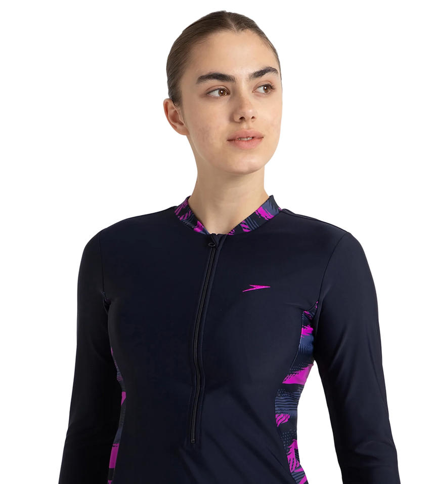 Women's Endurance10 Two Piece Closedback Full Body Suit - True Navy, Hapuna Blue & Diva