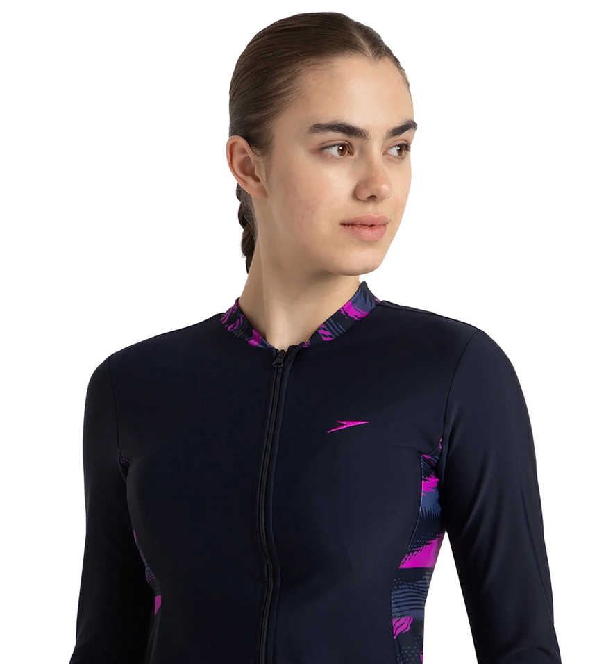 Women's Endurance10 Two Piece Closedback Full Body Suit - True Navy, Hapuna Blue & Diva