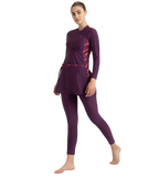 Women's Enduraflex Two Piece Closedback Full Body Suit - Plum Dandy, Coral Sands & Neon Violet