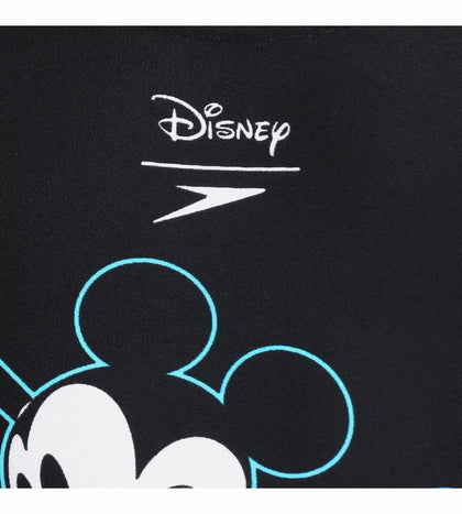 Girl's Disney Mickey Mouse One Piece Swimwear - Trooper Logo Black & White_5