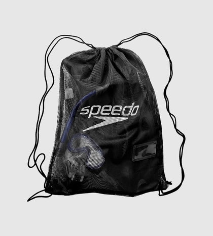 Speedo Water Resistant Lightweight Swim Kit Mesh Bag - Black