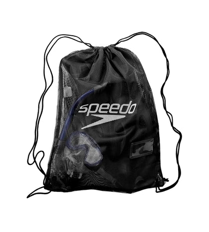 Speedo Water Resistant Lightweight Swim Kit Mesh Bag - Black