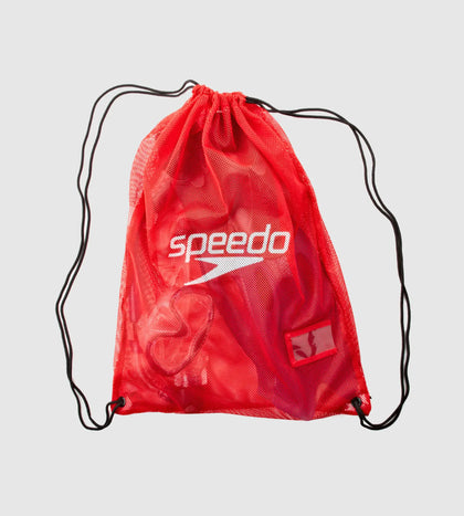 Speedo Water Resistant Lightweight Swim Kit Mesh Bag - Red