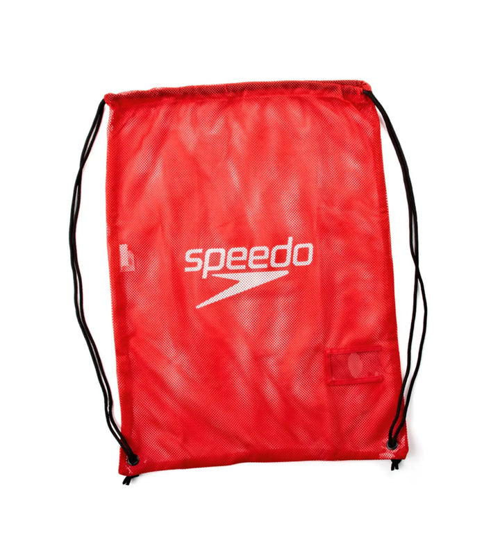 Speedo Water Resistant Lightweight Swim Kit Mesh Bag - Red