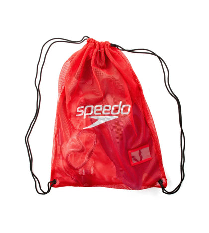 Speedo Water Resistant Lightweight Swim Kit Mesh Bag - Red