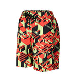 Boys Quick Dry Graphic Print Watershorts- Black & Watermelon