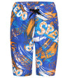 Boy's 100% Polyester Mpin Fun Printed Leisure Watershorts - Deep Peri & Fluo Orange