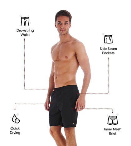 Men's Nylon Aquapack Watershorts - Black