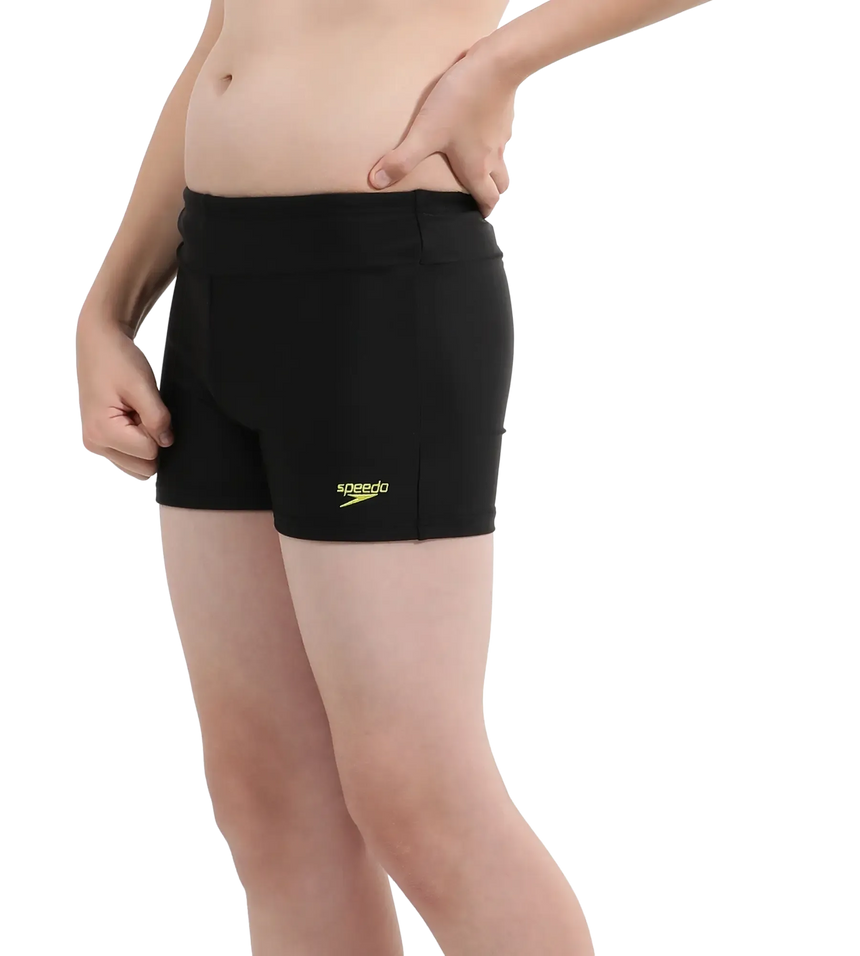 Boy's Endurance 10 Essential Houston Aquashort - Black & Lemon Drizzle