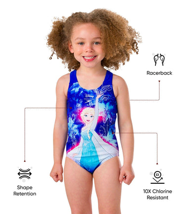 Tot's Endurance 10 Disney Frozen Print One Piece Swimwear - Blue