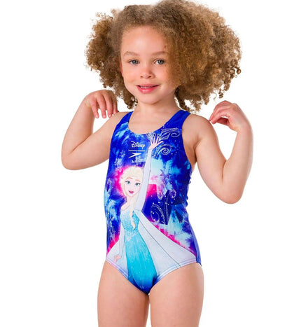 Tot's Endurance 10 Disney Frozen Print One Piece Swimwear - Blue_3