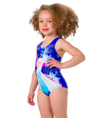 Tot's Endurance 10 Disney Frozen Print One Piece Swimwear - Blue_2