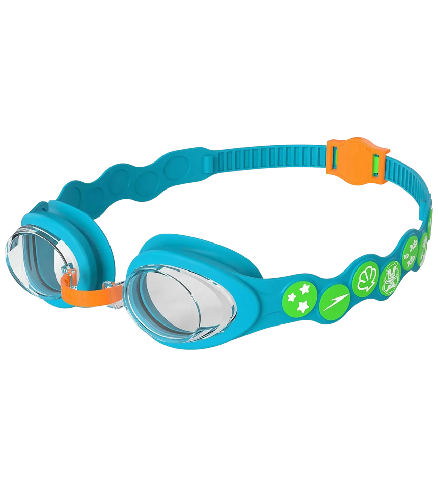 Unisex Kids Sea Squad Spot Tint-Lens Swim Goggles For Tot's (Age Range -  6-14 Years) - Blue & Green