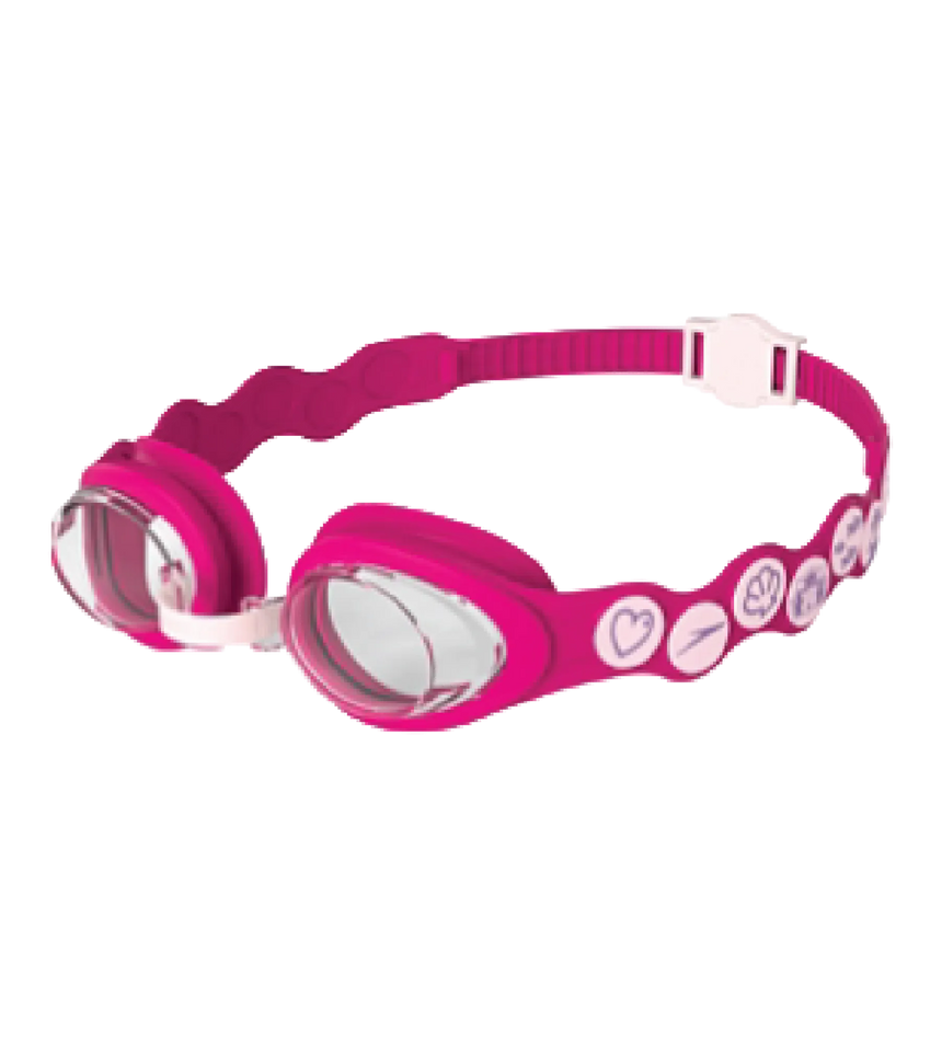 Kids Sea Squad Spot Anti Fog Clear Lens Swim Goggles For Tots (Age Range - 3-6 Years) - Blossom, Electric Pink & Clear