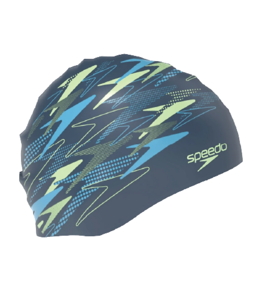 Unisex Adult Slogan Print Silicone Swim Cap For Men and Women - Sna Anthracite