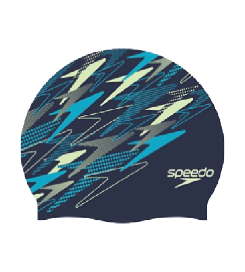 Unisex Adult Slogan Print Silicone Swim Cap For Men and Women - Sna Anthracite