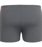 Men's Polyester Monogram Aquashort - Usa Charcoal & Usa Red