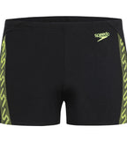 Men's Endurance+ Monogram Aquashort - Black & Fluo Yellow