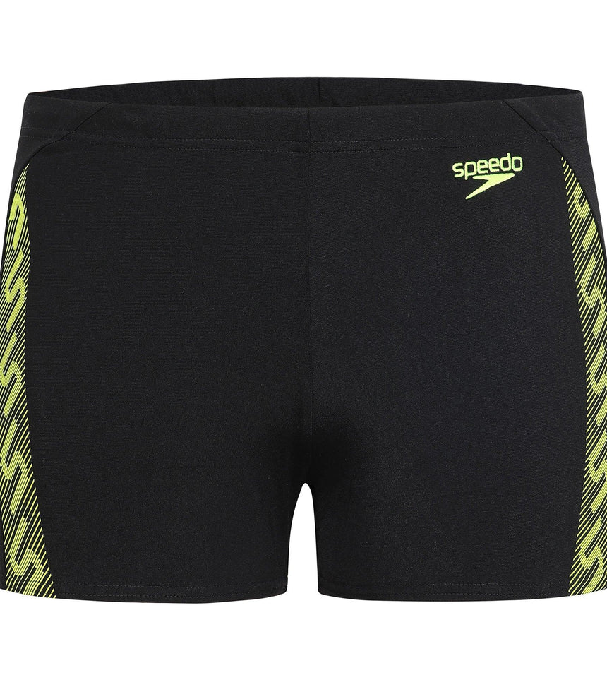 Men's Endurance+ Monogram Aquashort - Black & Fluo Yellow