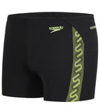 Men's Endurance+ Monogram Aquashort - Black & Fluo Yellow