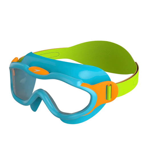 Unisex Kids Sea Squad Mask Tint-Lens Swim Goggles  For Tot's (Age Range -  2-6 Years) - Blue & Green