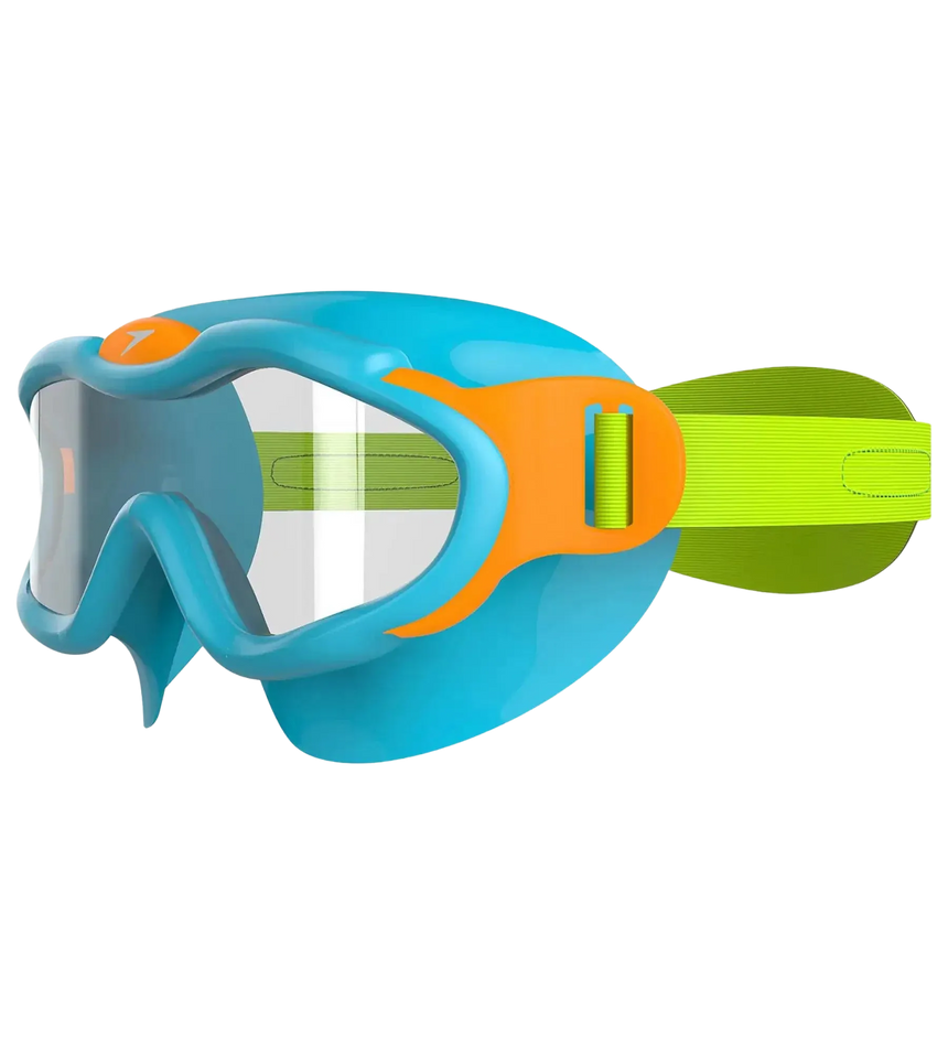 Unisex Kids Sea Squad Mask Tint-Lens Swim Goggles  For Tot's (Age Range -  2-6 Years) - Blue & Green