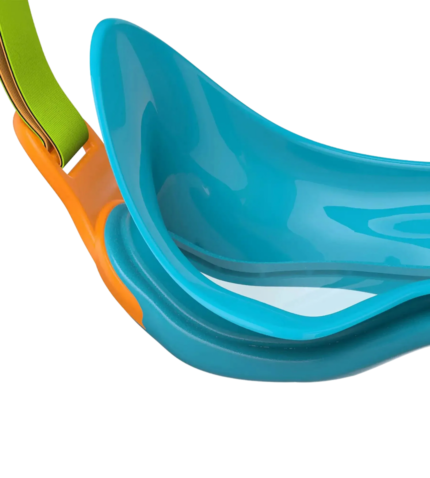 Unisex Kids Sea Squad Mask Tint-Lens Swim Goggles  For Tot's (Age Range -  2-6 Years) - Blue & Green