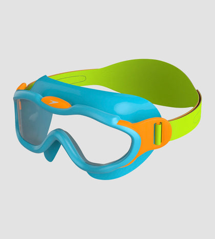 Unisex Kids Sea Squad Mask Tint-Lens Swim Goggles  For Tot's (Age Range -  6-14 Years) - Blue & Green