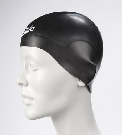 Unisex Adult Aqua V Swim Cap - Black Black