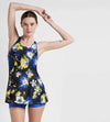 Women's Endurance10 Racerback Swimdress With Boyleg- Speedo Navy & Deep Peri
