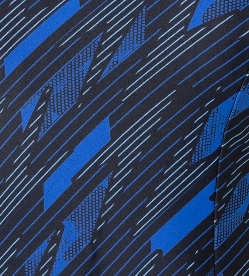 Women's Endurance 10 Hyperboom Printed Racerback Swimdress With Boyleg - True Navy & True cobalt