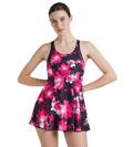 Women's Endurance 10 Racerback Swimdress With Boyleg - Speedo Navy & Fluo Pink