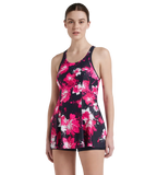 Women's Endurance 10 Racerback Swimdress With Boyleg - Speedo Navy & Fluo Pink
