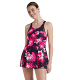 Women's Endurance 10 Racerback Swimdress With Boyleg - Speedo Navy & Fluo Pink