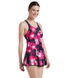 Women's Endurance 10 Racerback Swimdress With Boyleg - Speedo Navy & Fluo Pink