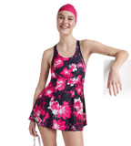 Women's Endurance 10 Racerback Swimdress With Boyleg - Speedo Navy & Fluo Pink