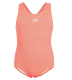 Girls Endurance+ Racerback V-Cut Swimsuit - Ignite & White